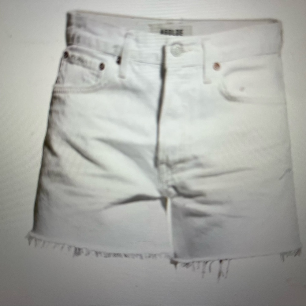 Agolde Parker long frayed shorts